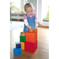 Stapelbakjes vierkant | Grimm's | Gekleurd