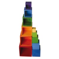 Stapelbakjes vierkant | Grimm's | Gekleurd