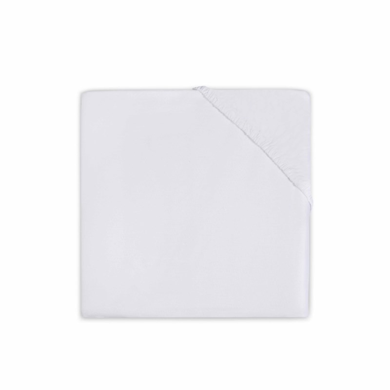 Hoeslaken | Jersey | Boxmatras | 75 x 95 cm | Wit