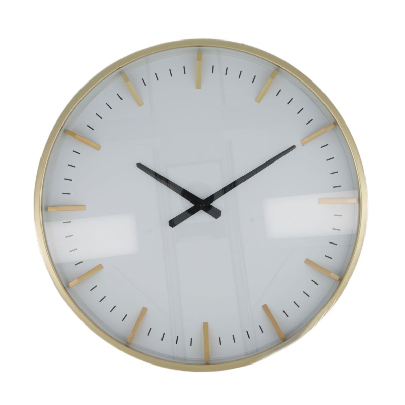 Wandklok | Wit/goud | 50 cm