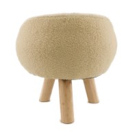 Kruk op pootjes| Ø 35 cm | Beige