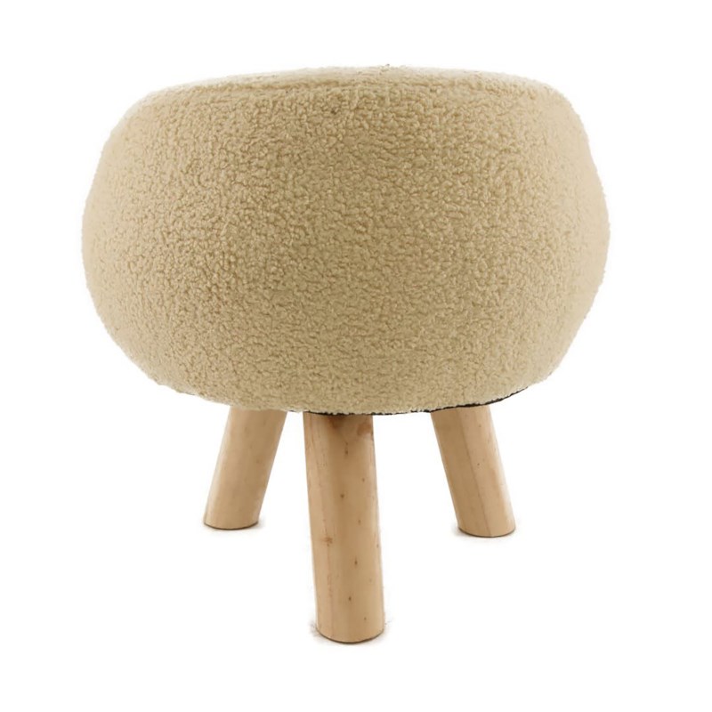 Kruk op pootjes| Ø 35 cm | Beige