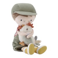 Knuffelpop boer Jim met kip | Little Dutch | Little farm