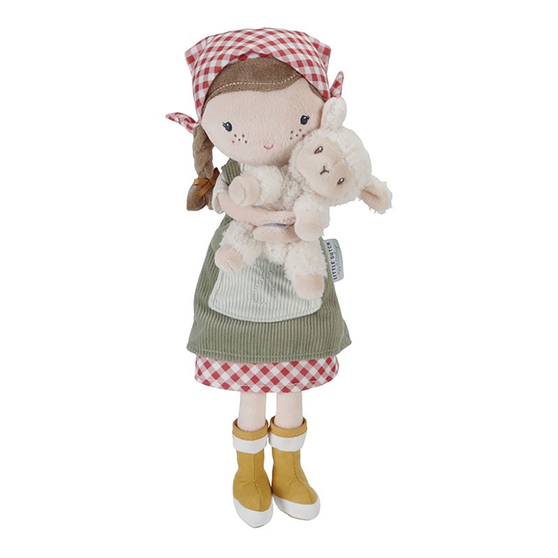 Knuffelpop boerin Rosa met schaap | Little Dutch | Little farm
