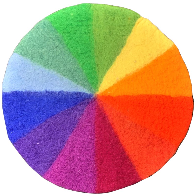 Mat regenboog | Vilt | Goethe | 150 cm
