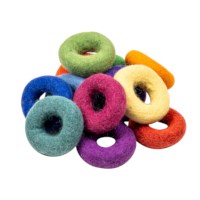 Donuts regenboog | Vilt | Goethe | Set à 12 stuks