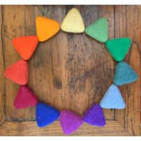 Driehoeken regenboog | Vilt | Goethe | Set à 12 stuks