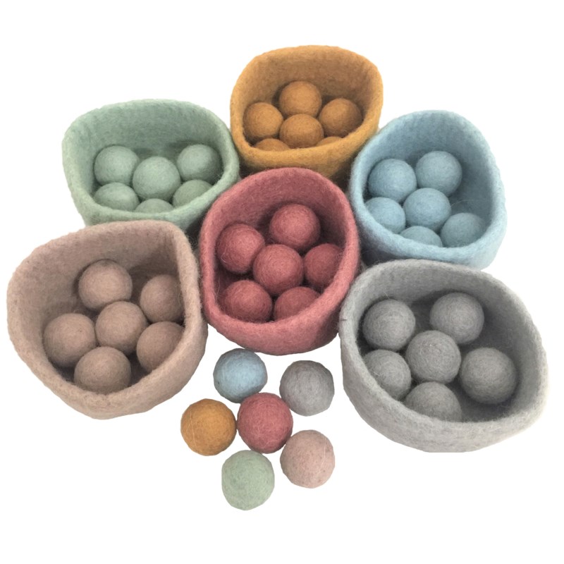 Sorteerspel | Vilt | Pastel | 48-delig