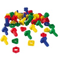 Bouten en moeren | Educo | Speelset | 64 elementen | HOUVAST.