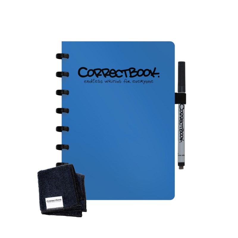 Uitwisbaar notitieboek | Correctbook | Earthy Blue | Gelinieerd | A5