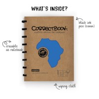 Uitwisbaar notitieboek | Correctbook | Earthy Blue | Gelinieerd | A5
