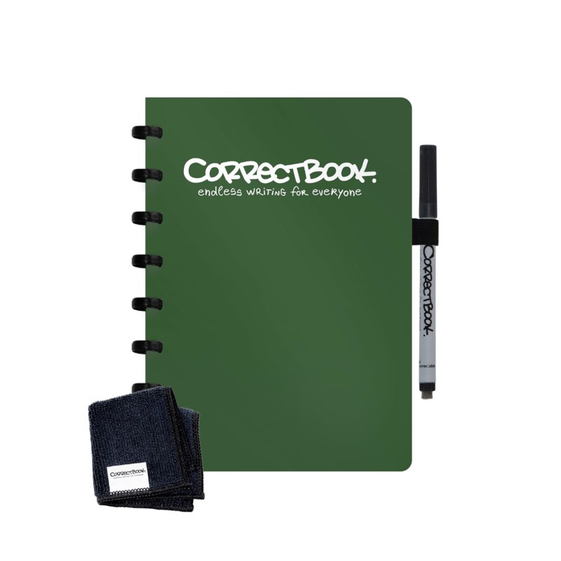 Uitwisbaar notitieboek | Correctbook | Forest Green | Gelinieerd | A5