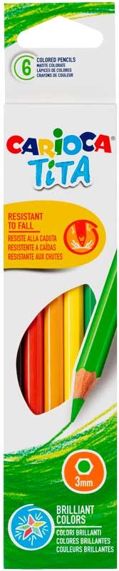 Kleurpotloden | Carioca Tita | Zeshoekig | Assorti | 6 Stuks
