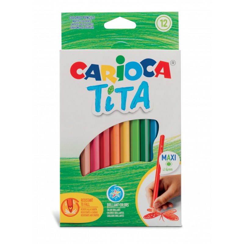 Kleurpotloden | Carioca Tita | Dik | Zeshoekig | Assorti | 12 Stuks