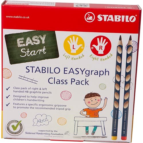 Tekenpotlood | STABILO | EASYgraph | Rechtshandig/Linkshandig | HB | 48 stuks