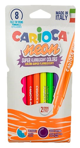 Viltstift | Carioca Neon | Assorti | 8 stuks