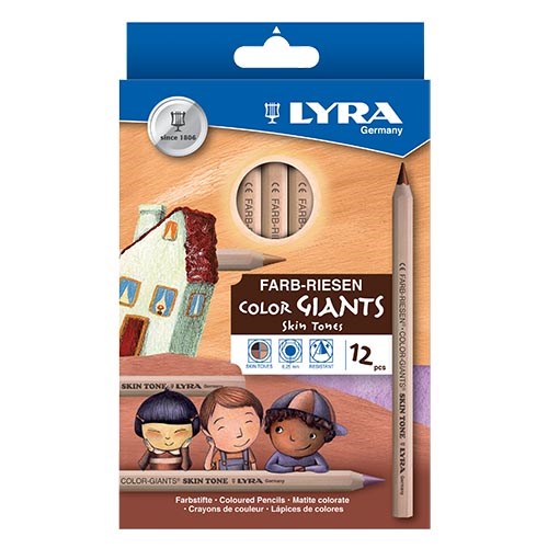 Kleurpotloden | Lyra | Dik | Assorti huidskleuren | 12 Stuks