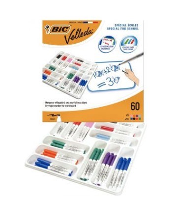 Whiteboardmarker | Bic | 60 stuk assorti