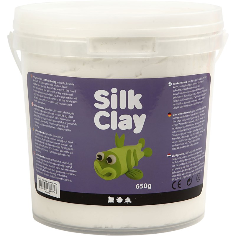 Zelfdrogende klei | Silk Clay | Wit | 650 gram