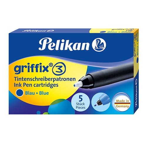Vulpen inktpatronen | Pelikan Griffix | Blauw | 5 stuks
