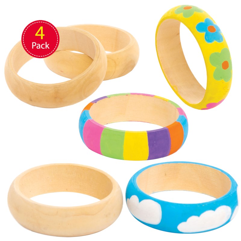 Armbanden | Hout | 4 Stuks