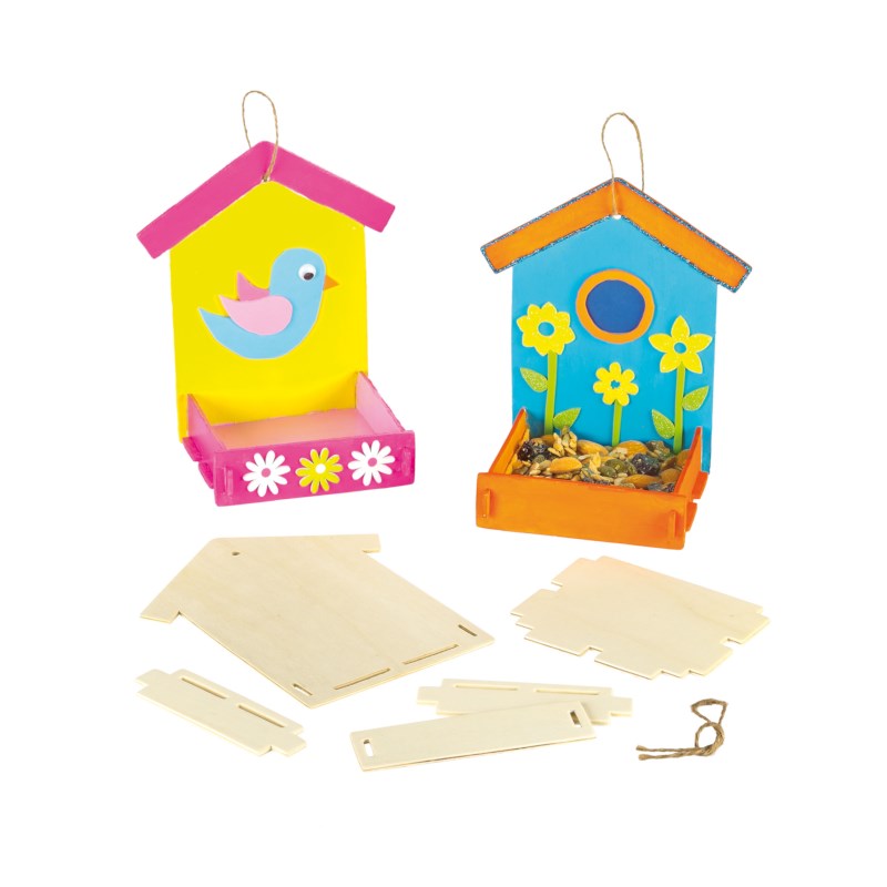 Voederbakje Voor Vogels | Hout | Baker Ross | 19 X 16 X 11 cm | 3 stuks