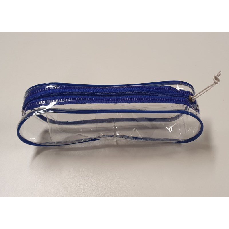Etui | Rechthoek | Transparant met gekleurde rits | Assorti