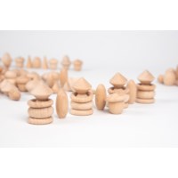 Loose parts | Naturel hout | Set van 10 x 12 stuks