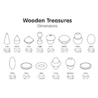 Loose parts | Naturel hout | Set van 10 x 12 stuks