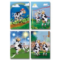 Beloningskaartjes | Serie 250 | Sportende koeien | 80 stuks