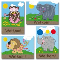 Oproepkaarten | Welkom op school | Fantasie dieren