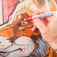 Acrylmarker | Amsterdam | Titaanwit 105 | Rond 2-4 mm