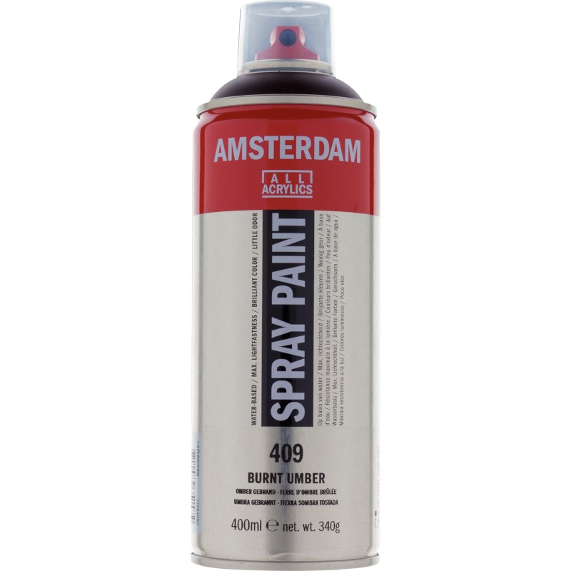 Acrylverf spuitbus | Amsterdam | Omber gebrand 409 |  Spray paint | 400 ml	