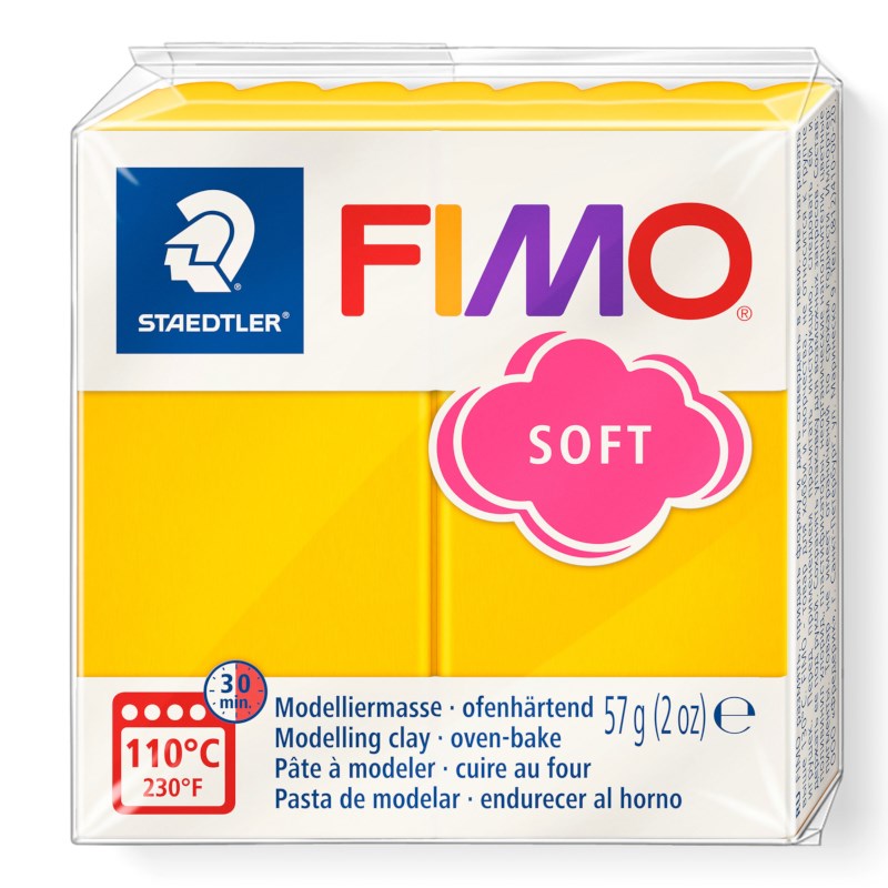 Boetseerklei | Fimo soft | Zonnegeel | 57 gram 