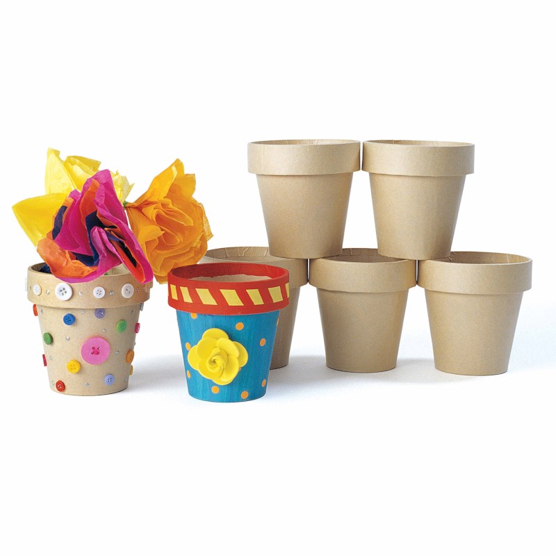 Bloempotten Papiermaché 10 x 8 cm 12 stuks kopen? Heutink voor