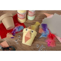 Bloempotten | Papier-maché | 10 x 8 cm | 12 stuks 