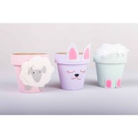 Bloempotten | Papier-maché | 10 x 8 cm | 12 stuks 