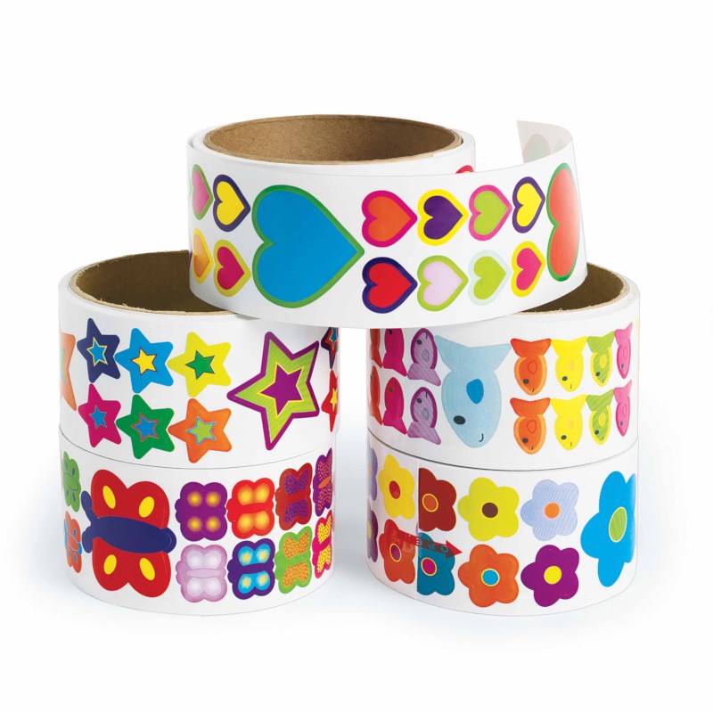 Stickers | Diverse figuren | 5 rol | 940 stickers 