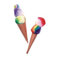 Pompons | Regenboog | Assorti | 2,5-4 cm | 180 stuks