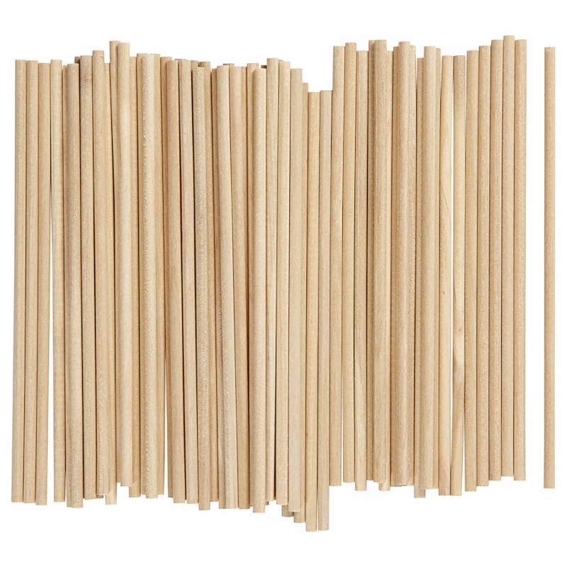 Ronde stokken | Hout | 150 x 4 mm | 100 stuks 
