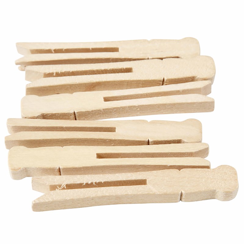 Wasknijpers | hout | lengte 9.5 cm | 100 stuks