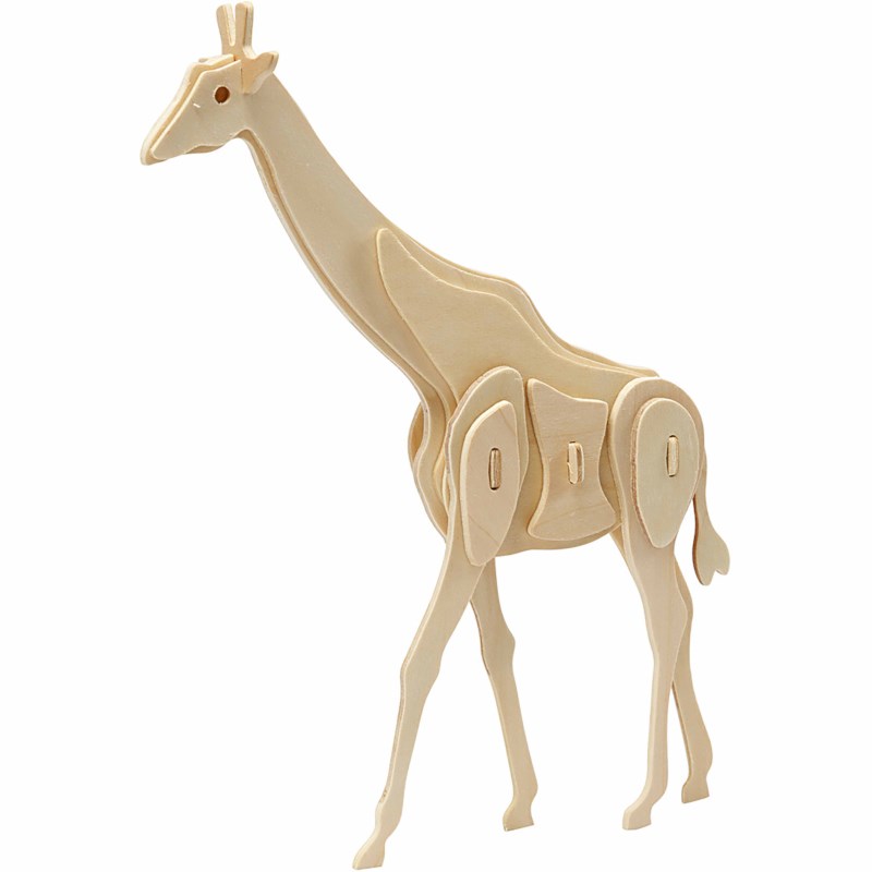 Bouwpakket 3D | Giraffe | Triplex | 20 x 4,2 x 25 cm 