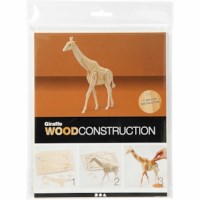 Bouwpakket 3D | Giraffe | Triplex | 20 x 4,2 x 25 cm 