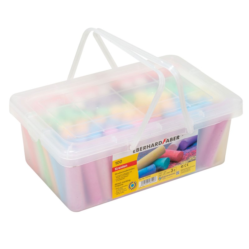 Stoepkrijt | Eberhard Faber | 100 stuks in 6 kleuren