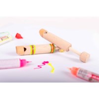 Houten fluit | Blank beukenhout | 12 stuks