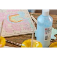 Houten puzzel | Blanco | 28 x 20.5 cm | 6 stuks