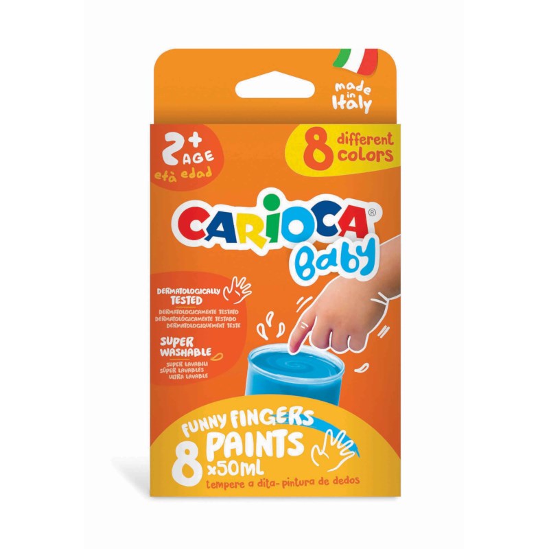 Vingerverf | Carioca Baby | Assorti | 8 x 50 gram