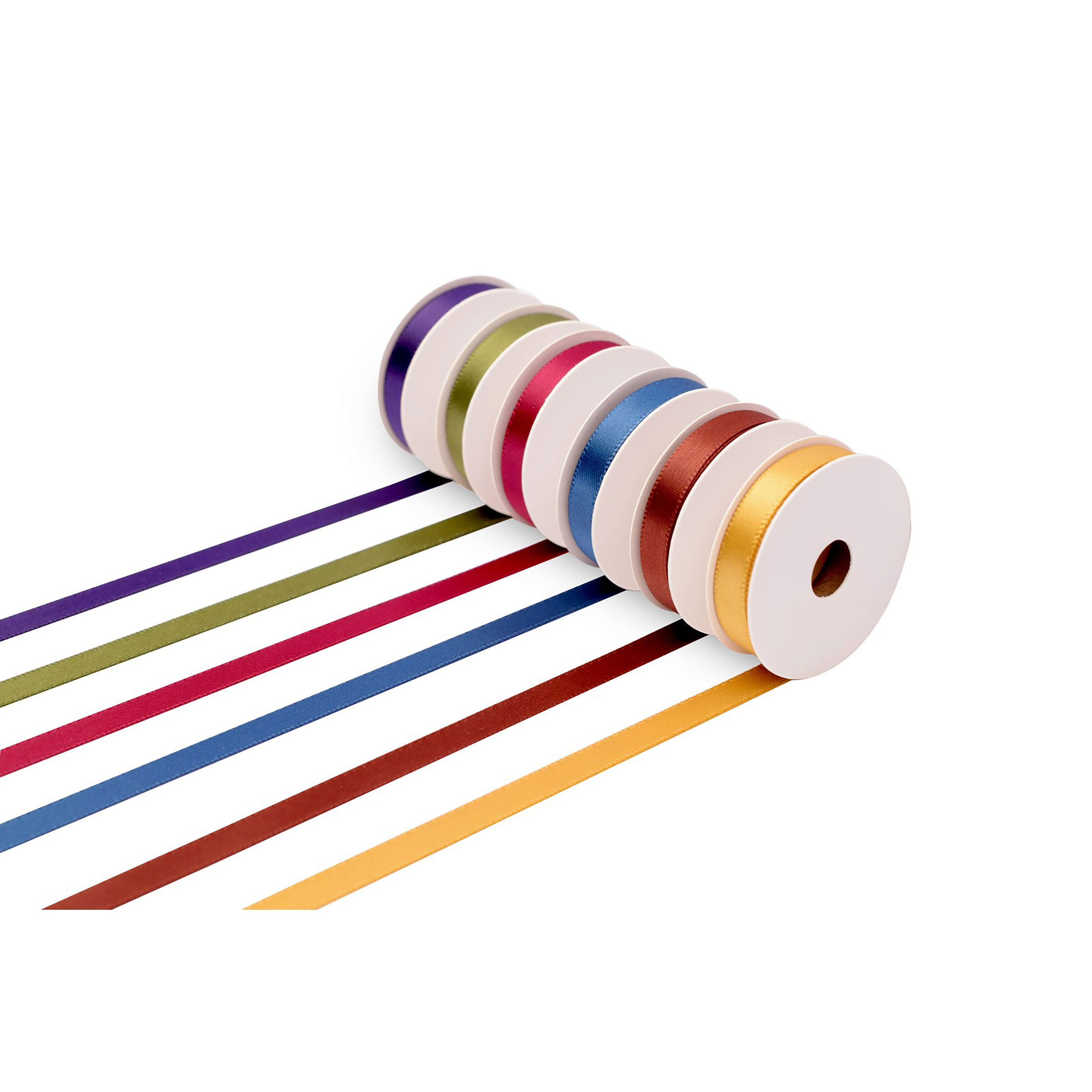 Satijn Dubbel Lint 25mm x 50 meter Wit Krabbendam Kadoverpakking