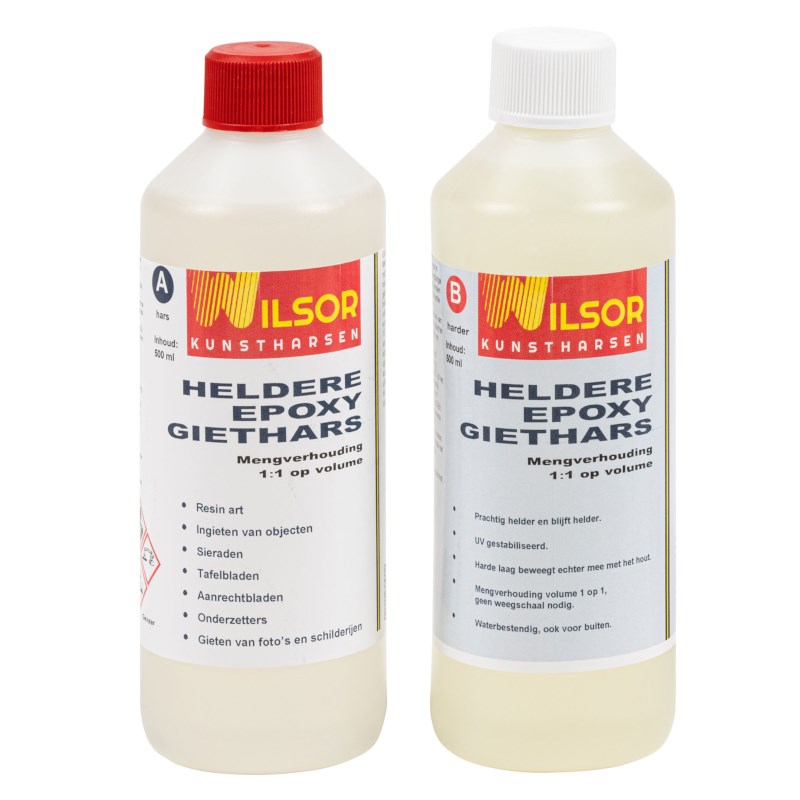 Epoxy giethars | Helder | 2 x 500 ml | 2 componenten