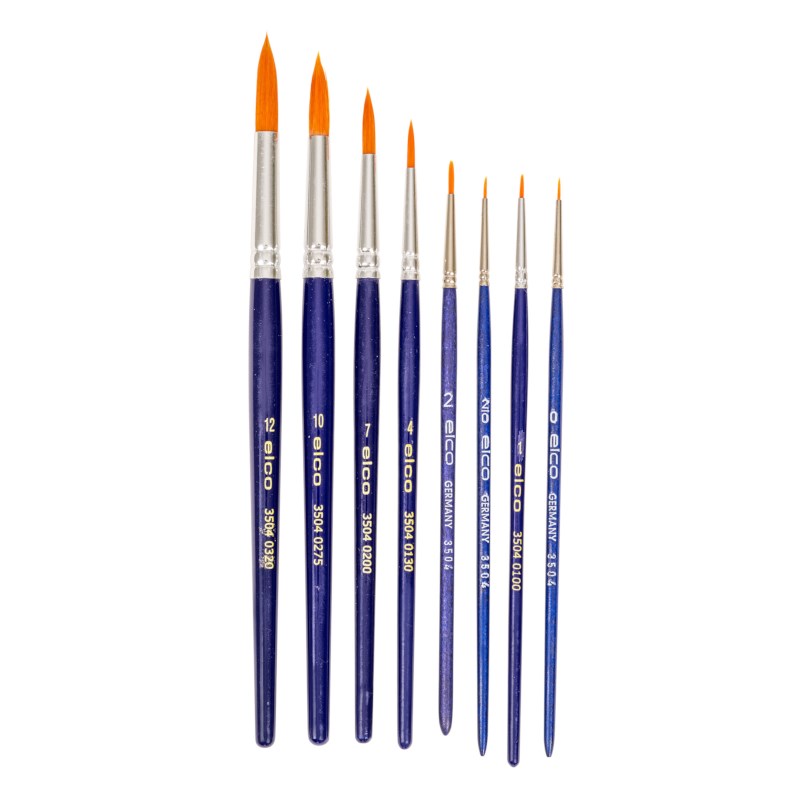 Penselen | Rond | Assortiment | Elco | 8 stuks